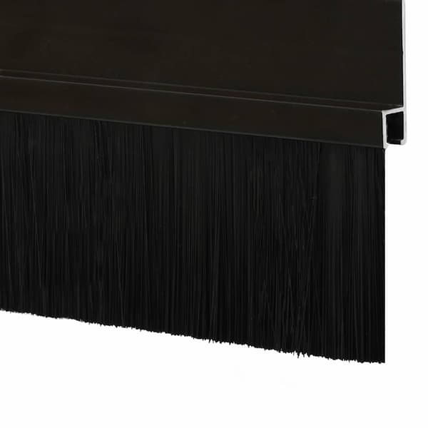 Självhäftande dörrborstlist 2 pcs Svart 100 cm