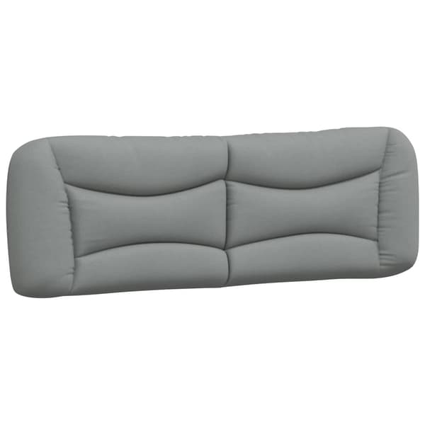 Headboard Cushion "Hvar" Light Grey 152 cm Fabric