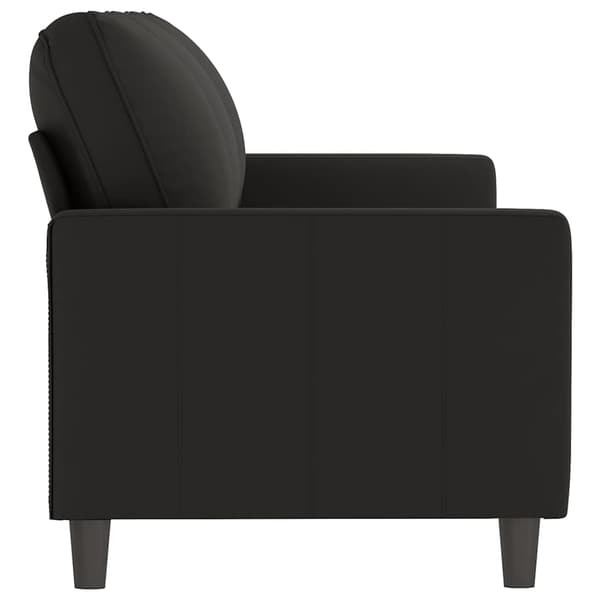 3-sitssoffa svart 180 cm sammet