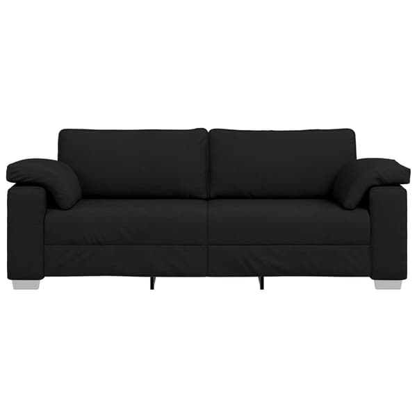 3-Sits soffa Svart 220 cm tyg