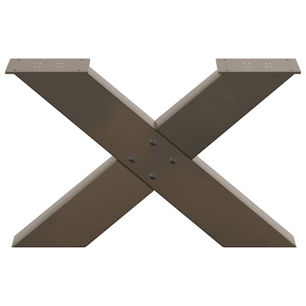 Soffbordsben X-formade 2 st naturstål 50x(30-31) cm stål