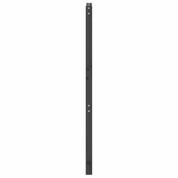 Sänggavel grå 106x4x100 cm massiv furu