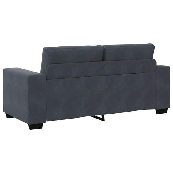 Loveseat soffa mörkgrå 180x77x82 cm sammet