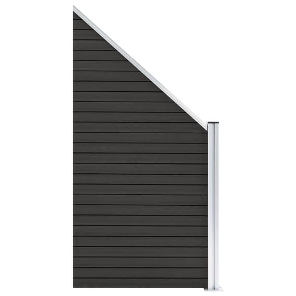 Staketpanel WPC 95x(105-180) cm grå