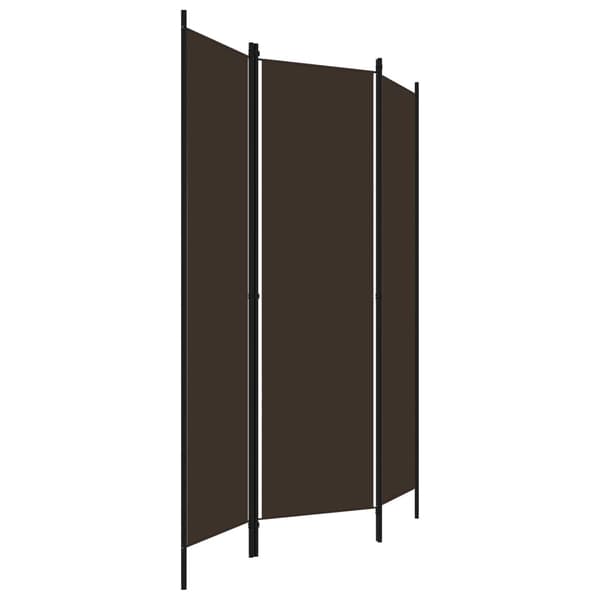 Rumsavdelare 3 paneler brun 150x180 cm