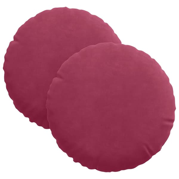 Sittkuddar 2 pcs Vinröd Ø30 x 13 cm Sammet