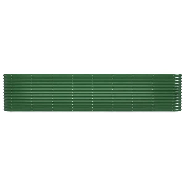 Odlingslåda pulverlackerat stål 332x40x68 cm grön