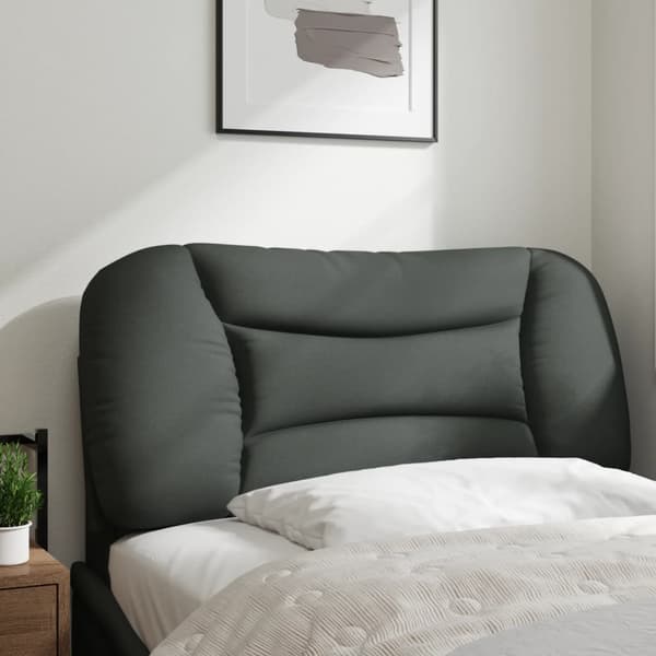 Headboard Cushion "Hvar" Dark Grey 90 cm Fabric