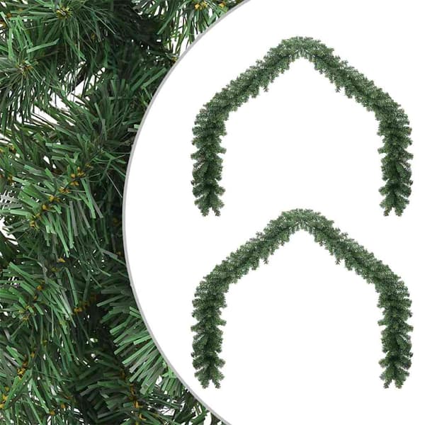 Julgirlander 2 pcs Grön 20 m PVC