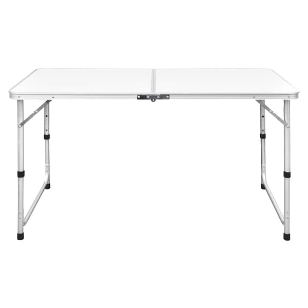 Hopfällbart campingbord höjdjusterbar aluminium 120x60 cm