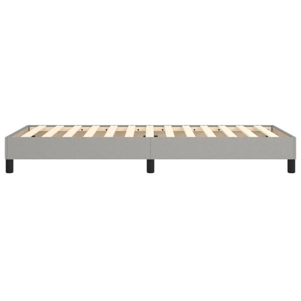 Boxspring-sängram ljusgrå 80x200 cm tyg