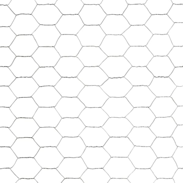 Hönsnät galvaniserat stål 25x1,2 m silver