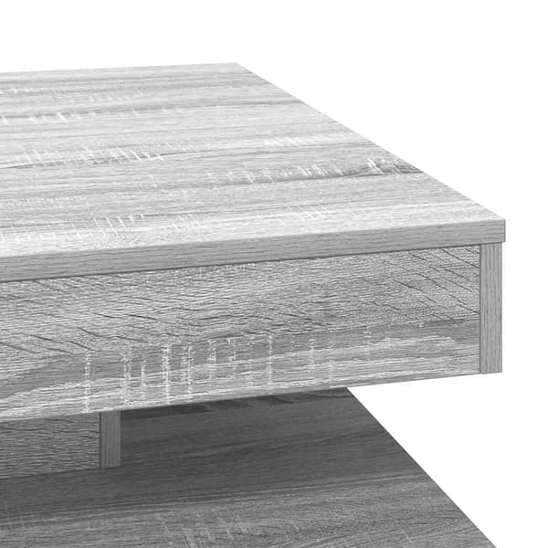 Soffbord 360 grader vridbart grå sonoma 70x70x34,5 cm