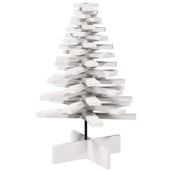 Julgran trä vit 80 cm massiv furu