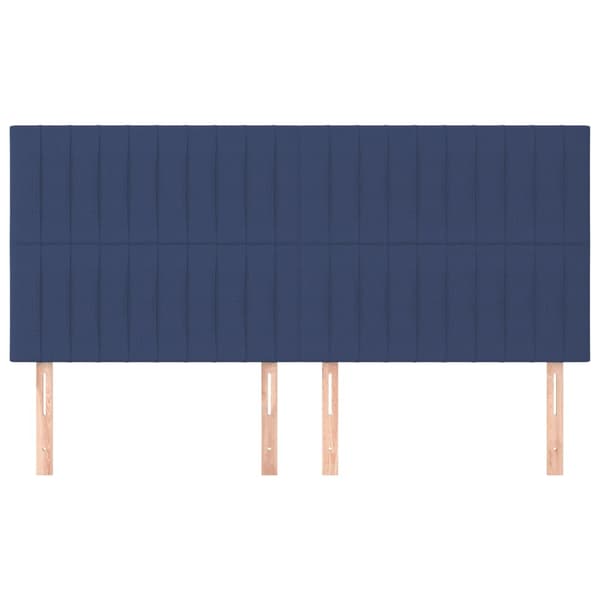 Sänggavel blå 160x5x118/128 cm tyg