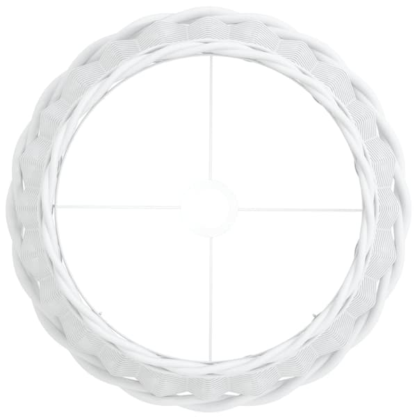 Lampskärm vit Ø40x26 cm korgmaterial