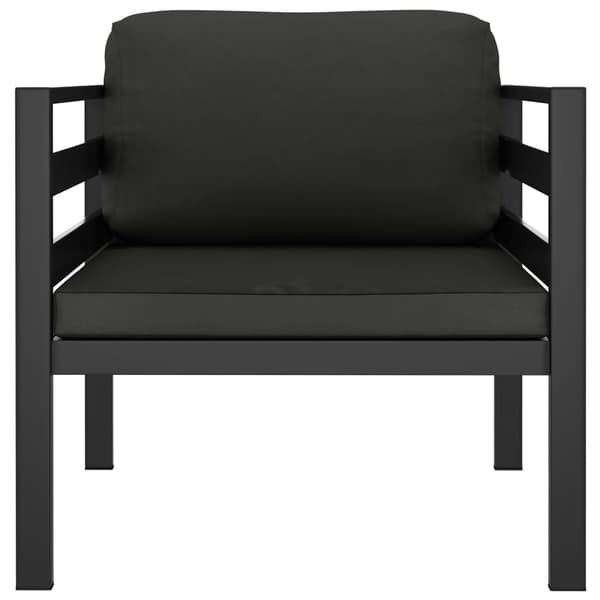 Fåtöljer 2 st med dynor aluminium antracit
