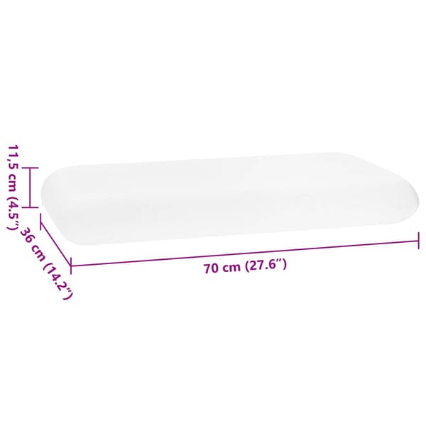 Sovkudde Enfärgad Vit 70 x 36 x 11,5 cm Minneskum