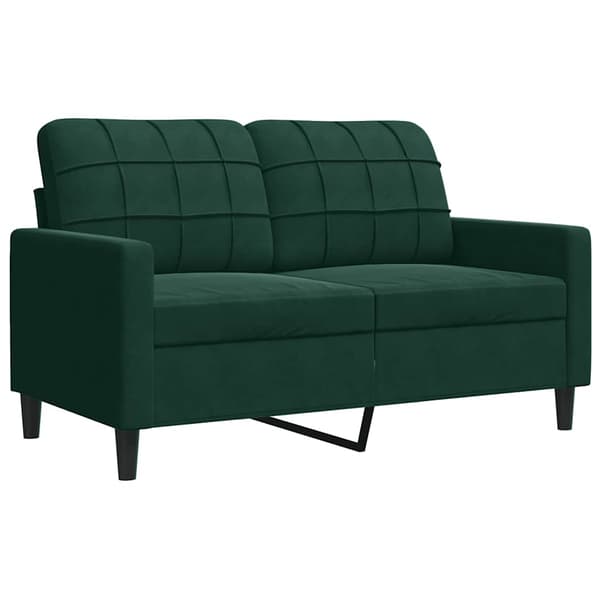 Soffa 2-sits mörkgrön 120 cm sammet
