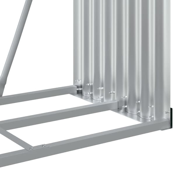 Vedställ silver 80x45x120 cm galvaniserat stål