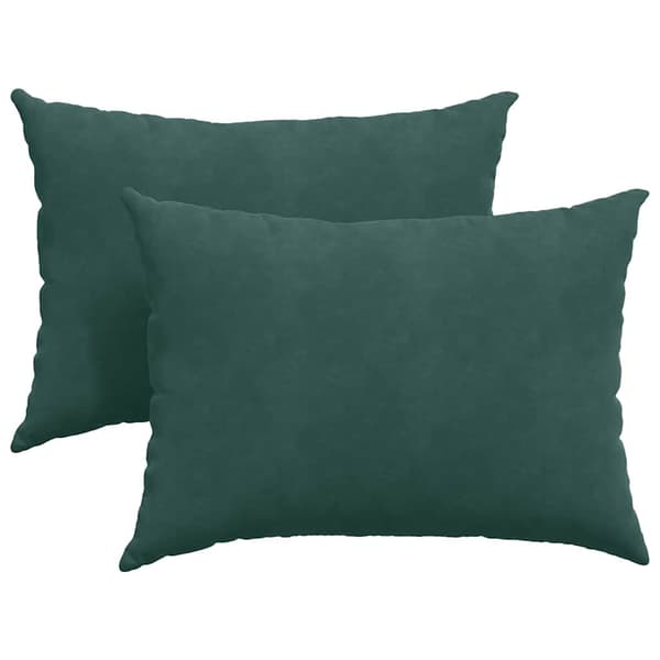 Sofakuddar 2 pcs Mörkgrön 70 x 50 cm Kordread tyg