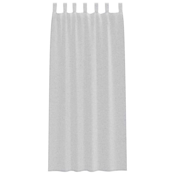 Voile Gardin 2 st Ljusgrå 260 x 140 cm Polyester