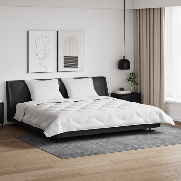 Vinter Täcke med kudde 3 pcs Vit Mikrofiber