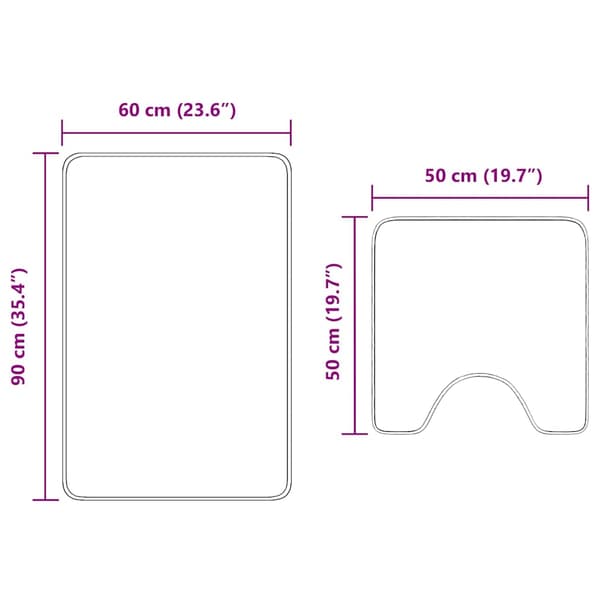 Antisklid badmatta set 2 pcs Grön PP