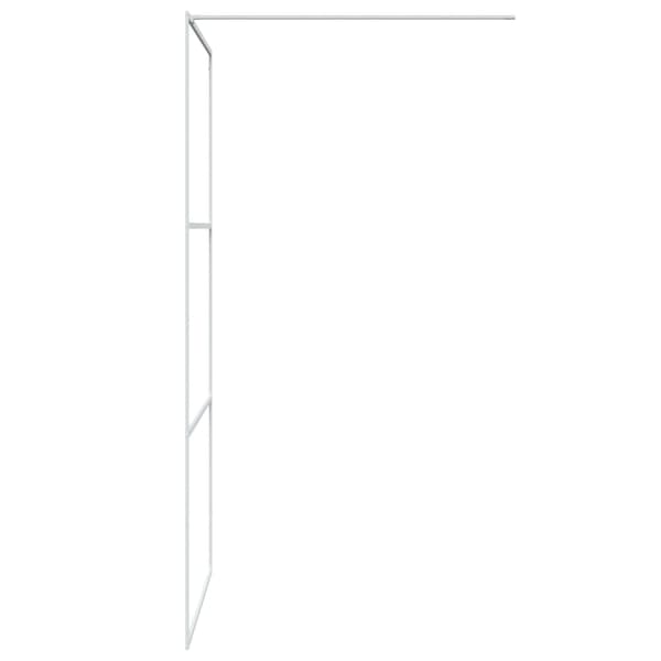 Duschvägg vit 100x195 cm klart ESG-glas