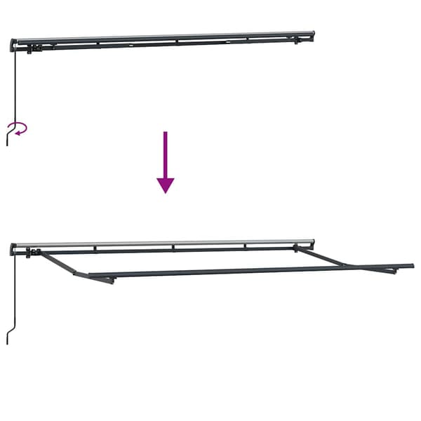 Markisram Antracit 4 x 2 m Metall