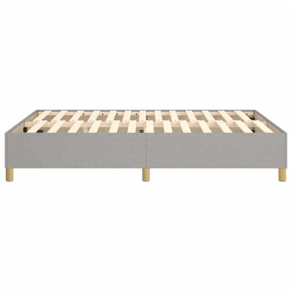 Boxspring-sängram ljusgrå 140x190 cm tyg