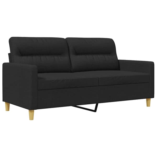 2-sitssoffa svart 140 cm tyg