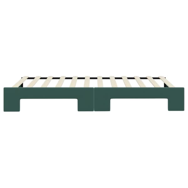 Dagbädd utdragbar mörkgrön 100x200 cm sammet