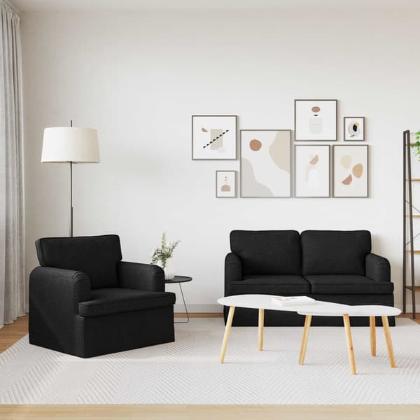 Soffset 2 st Svart tyg