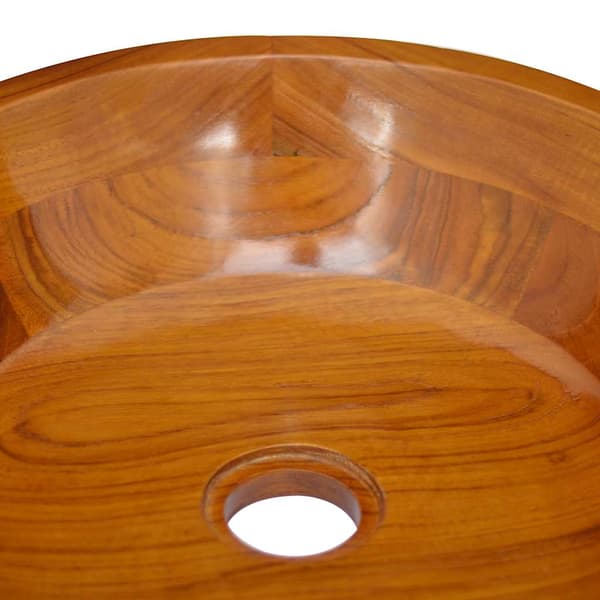 Handfat i massiv teak Φ40x10 cm