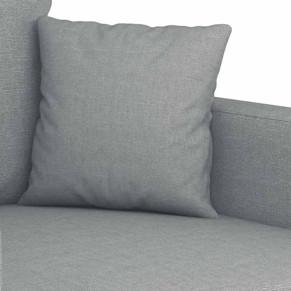 3-sitssoffa ljusgrå 180 cm tyg