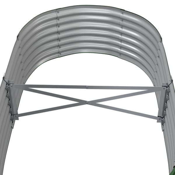 Odlingslåda galvaniserat stål 152x80x36 cm grön