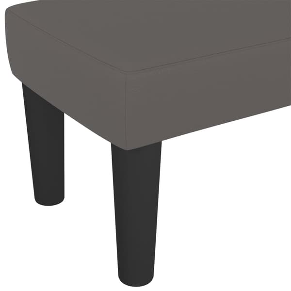 Bänk grå 100x30x30 cm konstläder