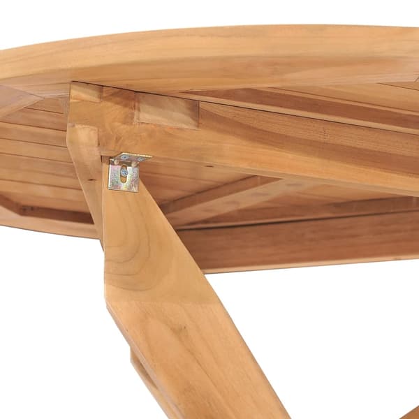 Trädgårdsbord Ø90x75 cm massiv teak