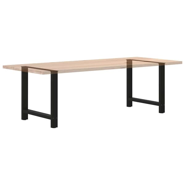 Matbordsben svarta 2 st 80x(72-73) cm stål