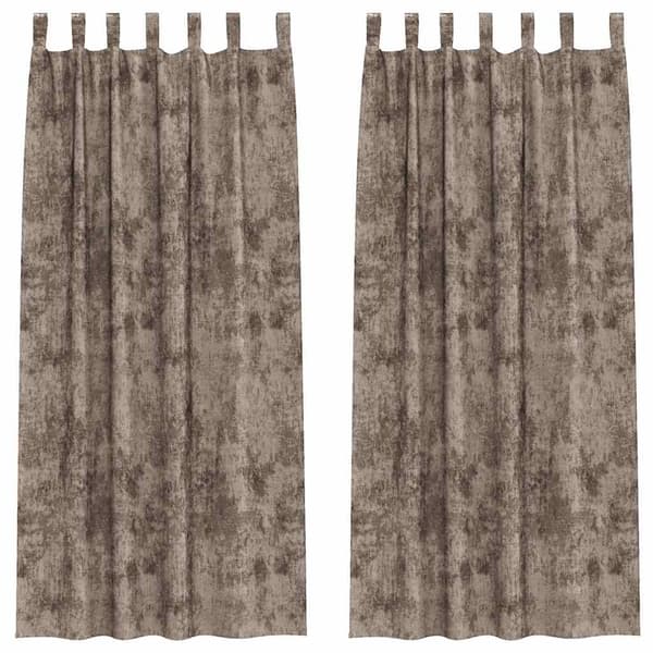 Sammetsgardiner 2 pcs Cappuccino 260 x 140 cm Sammet