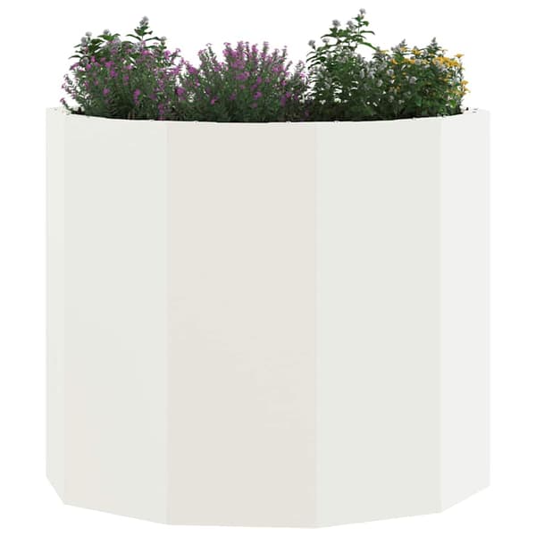 Planteringskärl Vit 60 x 60 x 50 cm Stål