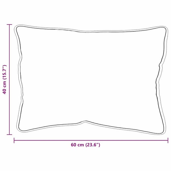Kudde med kudde 2 pcs Vit 61 x 41 x 20 cm Bomull och Polyester