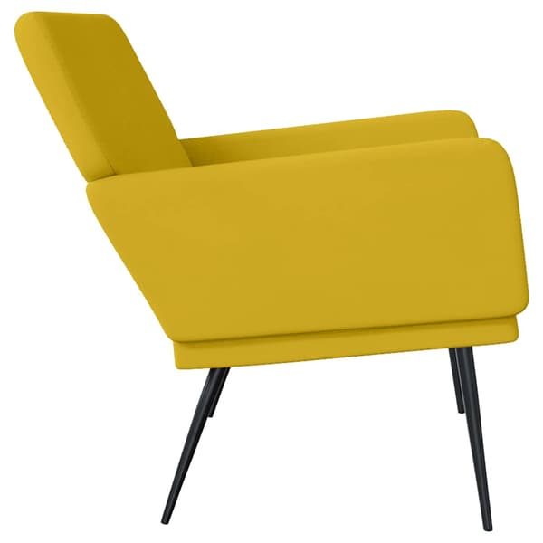 Bänk gul 108x79x79 cm sammet