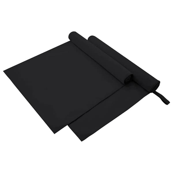 Sporthanddukar 2 pcs Svart 180 x 90 cm Polyester och polyamid