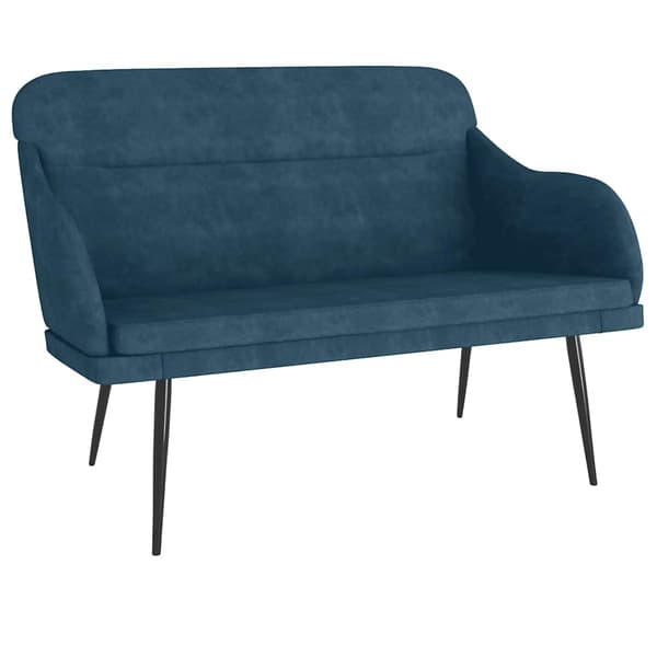 VidaXL Bänk blå 110x76x80 cm sammet