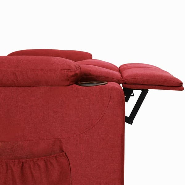 Reclinerfåtölj vinröd tyg