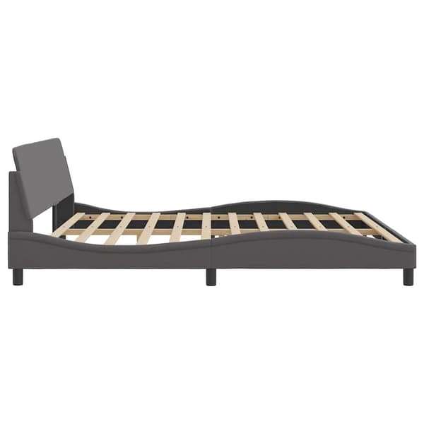 Bed Frame "Dover" Grey 200x200 cm Faux Leather