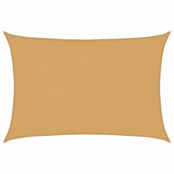 Solsegel 160 g/m² rektangulär sand 3x4 m HDPE