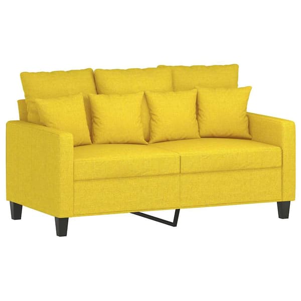 2-sitssoffa ljusggul 120 cm tyg